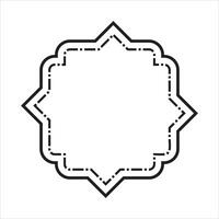 Geometric Frame with Bold Out Lines Illustration Simple Polygon Design Art Isolated on White Background vector
