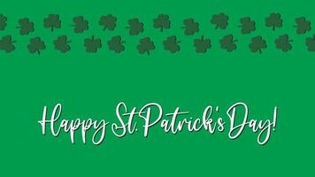 Simple horizontal banner with Happy St. Patrick s Day text vector
