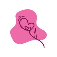 Abstract Blob Line Drawing for Valentine's Day. Element illustration vector