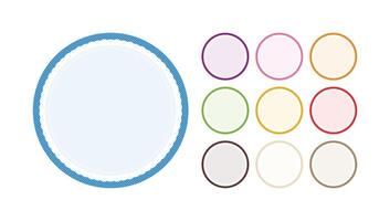 Elegant Circular Design Templates with Multiple Color Variations vector
