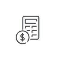 illustration design outline of business financial calculations. vector