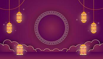 red empty ramadan eid background design vector