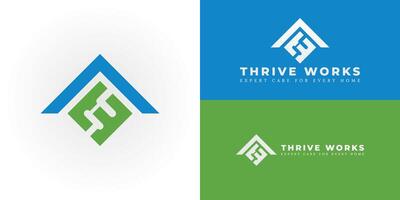The dynamic logo design features the initials T and W creatively integrated into a unique and visually striking symbol that evokes a sense of trust, warmth, and home vector