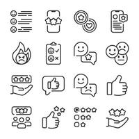 A set of icons for rating and giving feedback vector