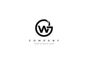Initial WG Monogram Logo Design vector