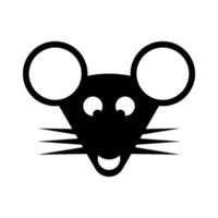 illustration of a mouse with three whiskers vector