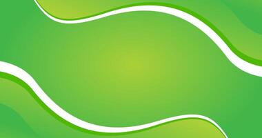 a green gradient and wave white abstract background vector