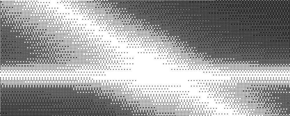 Pixel pattern background with bitmap texture. Retro arcade game gradient dotted bg. Dither abstract gradation. Glitch grid halftone. Tech digital wallpaper