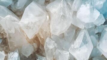 Polished Quartz Texture Top View with Crystalline Pattern photo