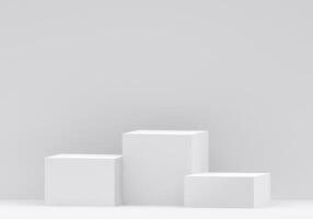 White product display podium in studio room, for display presentation12 photo