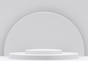 White product display podium in studio room, for display presentation11 photo
