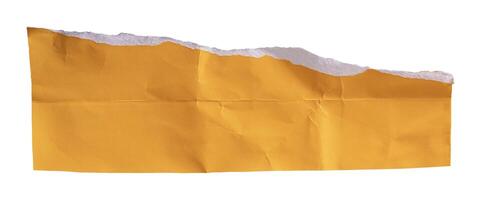 yellow torn paper isolated for design element photo