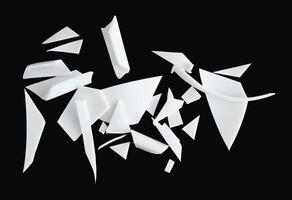 abstract plastic waste fragments isolated photo