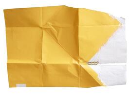 folds yellow paper isolated element photo