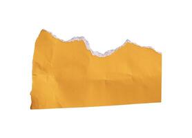 torn yellow paper isolated element photo