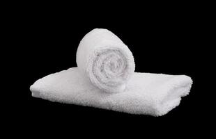 clean roll face towel cloth isolated photo