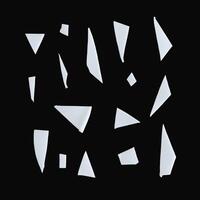 set of microplastic fragments isolated element photo