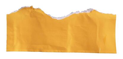 yellow torn paper element. paper design element photo