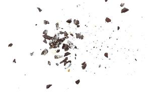 abstract stone blast particle on white photo