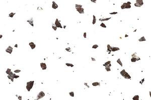 stone particles and dust texture on white background photo