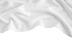 abstract wavy white towel texture background photo