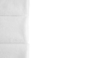 simple white towel copy space background photo
