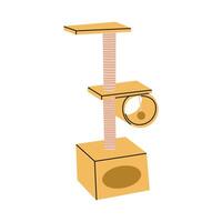 A cat scratching post with a scratching post and a scratching post vector