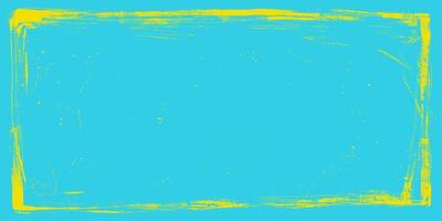 Thin Grunge Frame with Blue Background with Distressed Weathered Effect. Retro grungy overly brush stroke backdrop. Colorful worn abstract surface texture, perfect for flyers, cards, posters, web vector