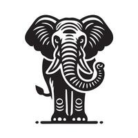 Ornate Elephant with Wings, a Symbolic Design vector