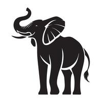 Ornate Elephant Design in Black and White vector