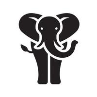 Powerful Elephant Silhouette in Vintage Style vector
