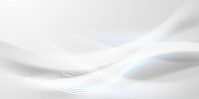 Abstract white background with wavy lines vector