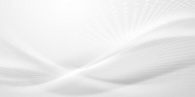 Abstract white background with wavy lines vector