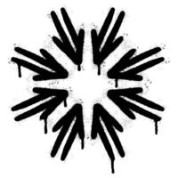 Graffiti Multiple arrow direction icon isolated on white background. , street art and ads. vector