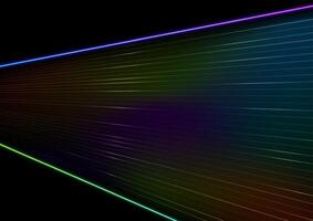 Colorful laser lines abstract geometric tech background vector
