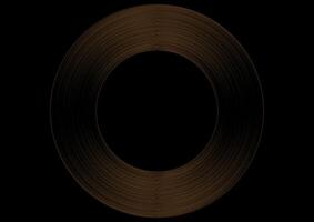 Dark brown circular lines abstract geometric tech background vector