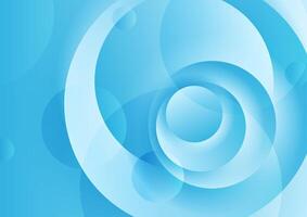 Blue geometric tech background with glossy circles vector