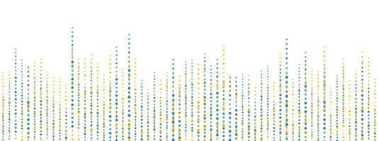 Blue orange abstract technology lines on white background vector