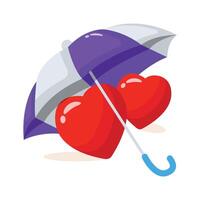 Take your hands on this creative icon of romance in modern style. vector