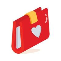 Get this creatively crafted icon of diary in modern style. vector