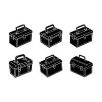 Toolbox Linocut Silhouette Design vector