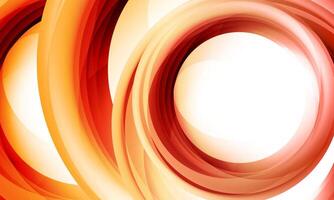 Vortex, swirl, soft circle ripple abstract background. Circular orange glow lights rings on white background. artistic background with copy space. vector