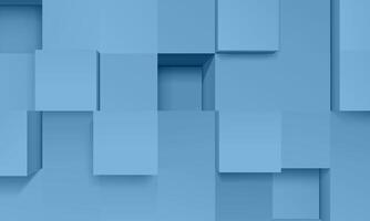 Soft blue cubes pattern. Abstract square mosaic. geometric shape texture surface box. vector