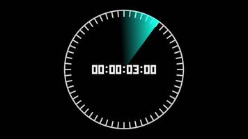 Timer Animation with Rotating Needle and Digital Display video