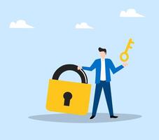 Password security business website vector