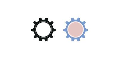 Modern Settings Gear Icon With Two Variations For UI And Applications vector