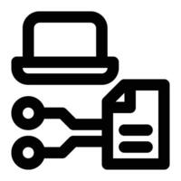 Data Application, Software Outline Icon vector