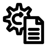 Data Preprocessing, ETL Outline Icon vector