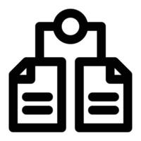 Data Integration, Relational Data Outline Icon vector