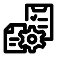 Data Management, Data Governance Outline Icon vector